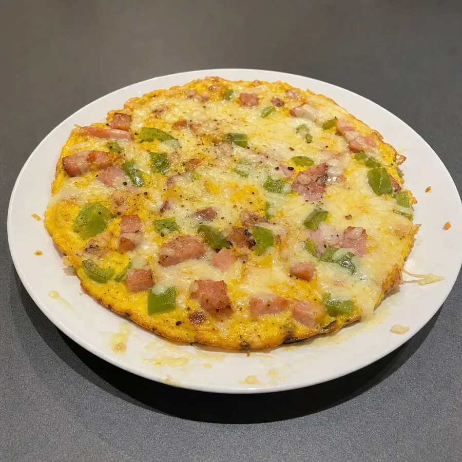 Frittata western au jambon, poivron et fromage