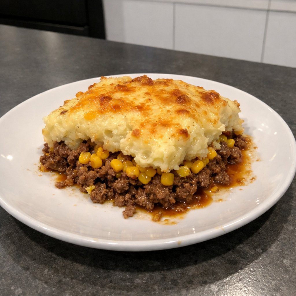 Pâté chinois familial au bœuf nourri à l'herbe et pommes de terre Russet