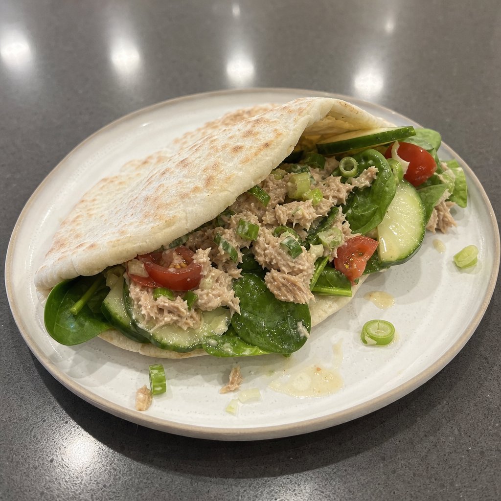 Pitas méditerranéens à la salade de thon