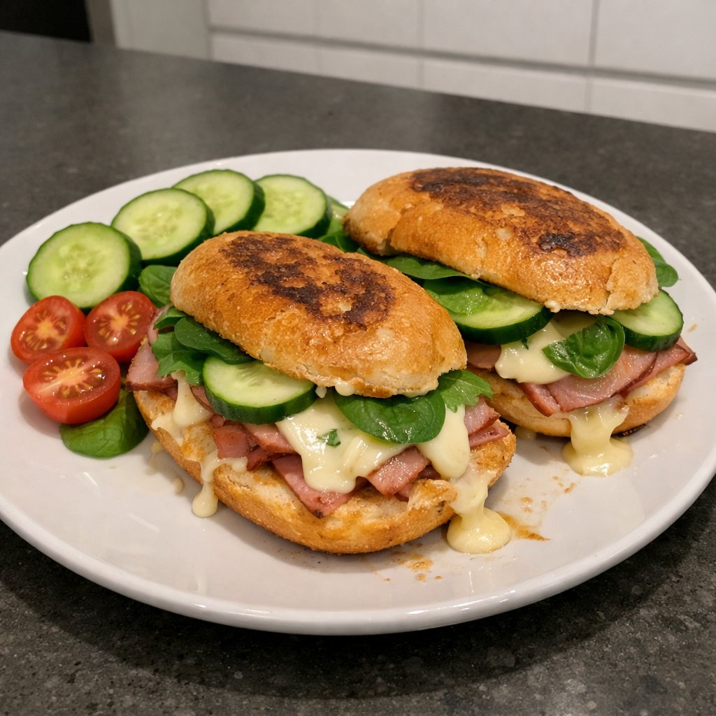 Sandwichs chauds au jambon, fromage fondant et Miracle Whip